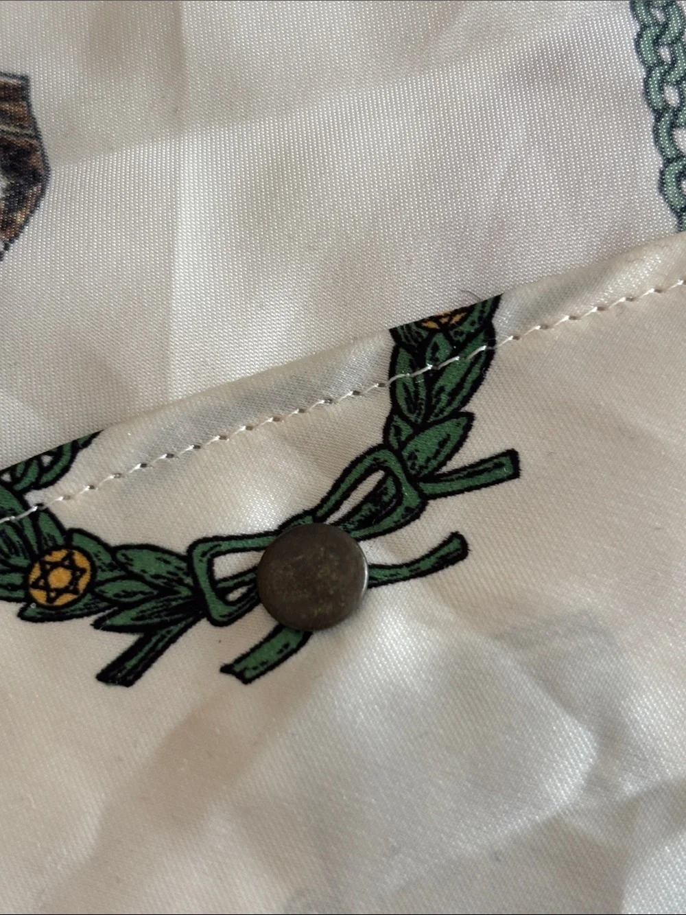 Vintage Triangular Silk-Feel Pocket Watch & Horse Print Scarf/Wrap-no tags
